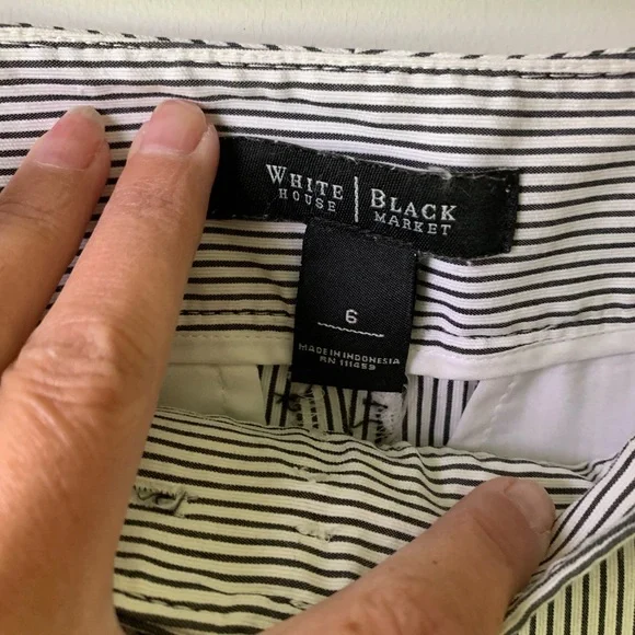 White House Black Market Pinstriped Women's Shorts, 6 - Picture 3 of 3